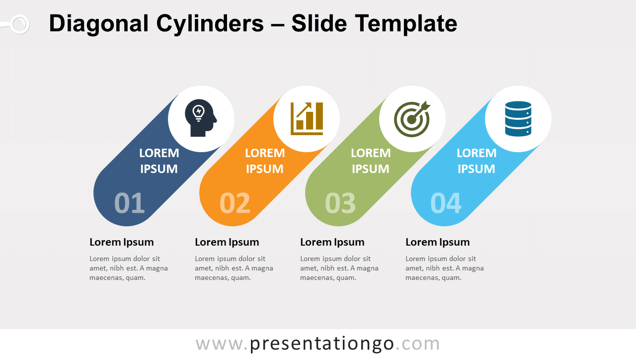 Free Diagonal Cylinders for PowerPoint and Google Slides