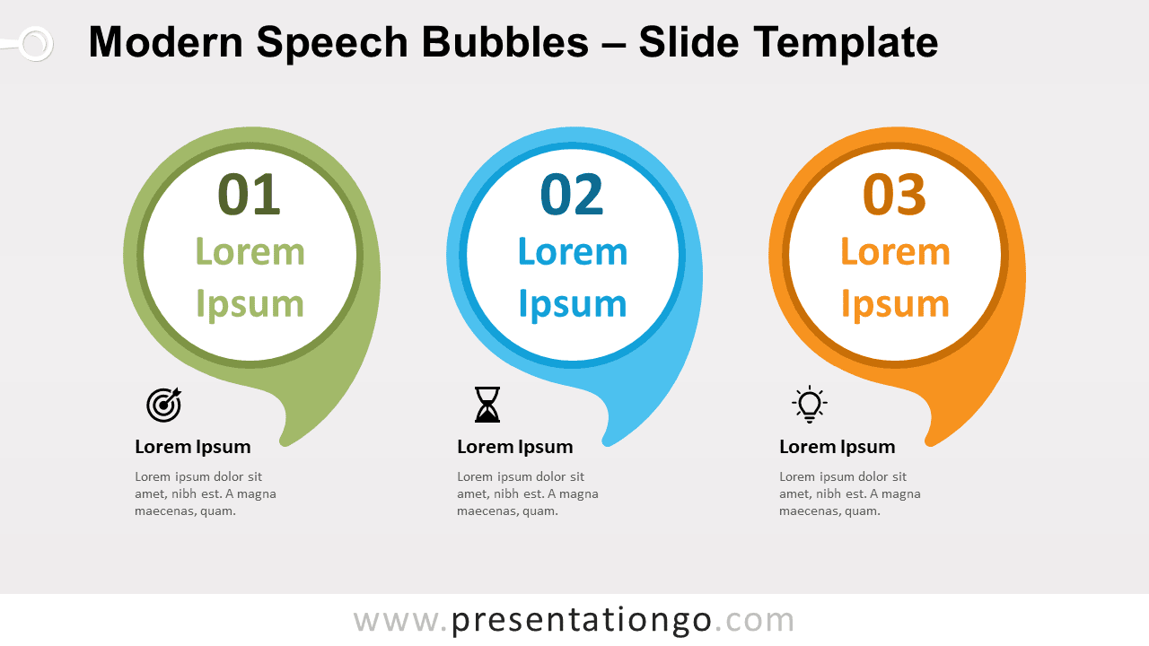 Free Modern Speech Bubbles for PowerPoint and Google Slides
