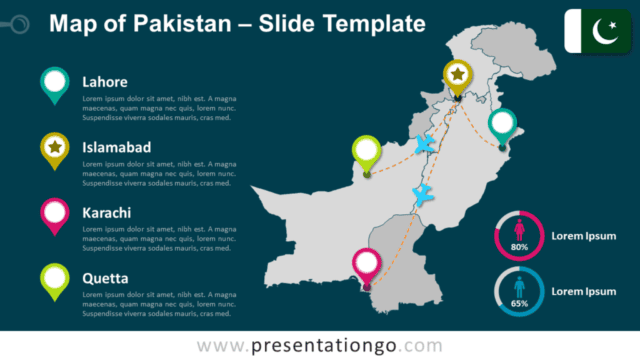 Map of Pakistan for PowerPoint and Google Slides Free Map of Pakistan for PowerPoint and Google Slides