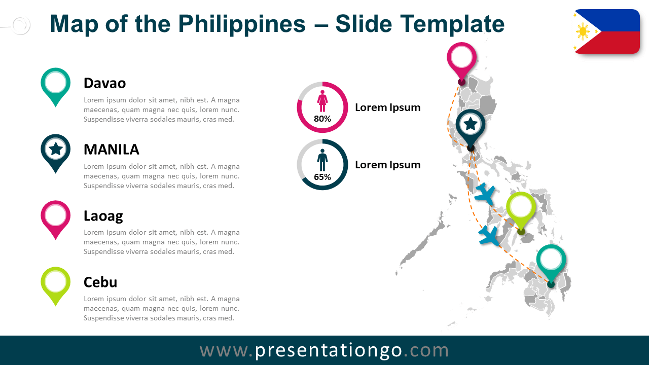 Free Map of Philippines for PowerPoint and Google Slides