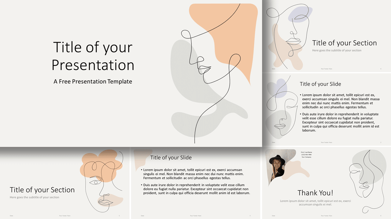 Free Portraits Template for Google Slides and PowerPoint