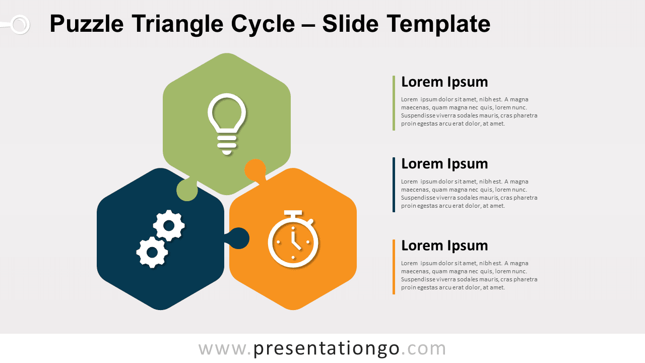 Free Puzzle Triangle Cycle for PowerPoint and Google Slides