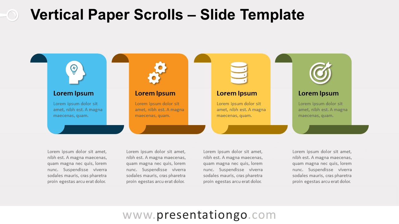 Free Vertical Paper Scrolls for PowerPoint and Google Slides