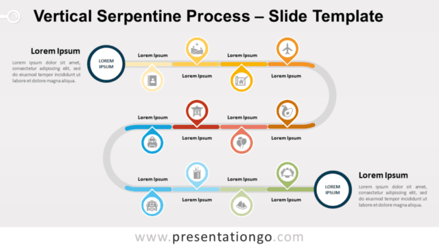 Vertical Serpentine Process for PowerPoint and Google Slides Free Vertical Serpentine Process for PowerPoint and Google Slides