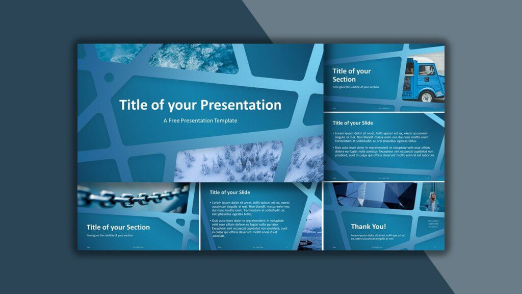 Free Blue Web Google Slides Theme and PowerPoint Template