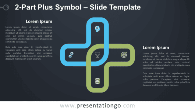2-Part Plus Symbol Infographic for PowerPoint and Google Slides Free 2-Part Plus Symbol Infographic for PowerPoint and Google Slides