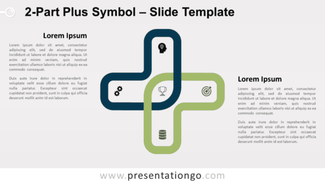 2-Part Plus Symbol for PowerPoint and Google Slides Free 2-Part Plus Symbol for PowerPoint and Google Slides