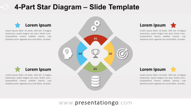 4-Part Star Diagram for PowerPoint and Google Slides Free 4-Part Star Diagram for PowerPoint and Google Slides