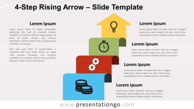 4-Step Rising Arrow for PowerPoint and Google Slides Free 4-Step Rising Arrow for PowerPoint and Google Slides