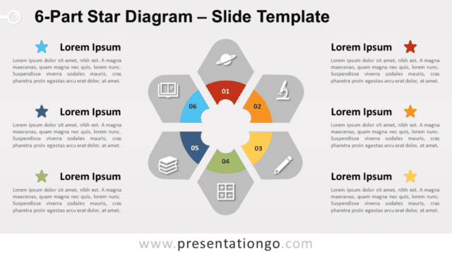 6-Part Star Diagram for PowerPoint and Google Slides Free 6-Part Star Diagram for PowerPoint and Google Slides