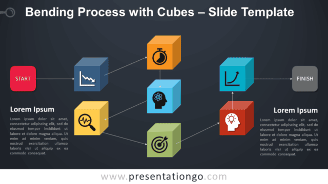 Bending Process with Cubes Infographic for PowerPoint and Google Slides Free Bending Process with Cubes Infographic for PowerPoint and Google Slides