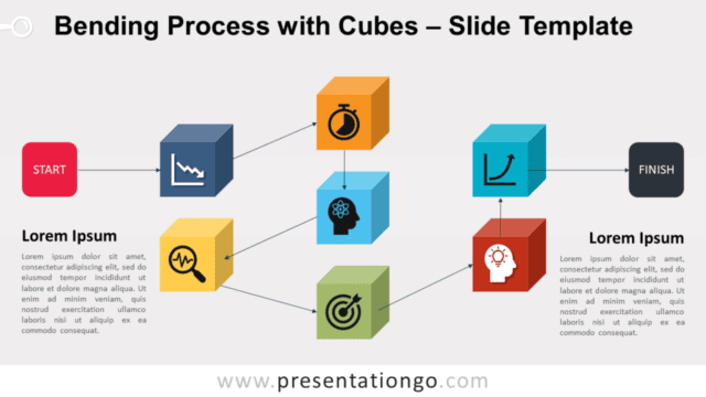Bending Process with Cubes for PowerPoint and Google Slides Free Bending Process with Cubes for PowerPoint and Google Slides