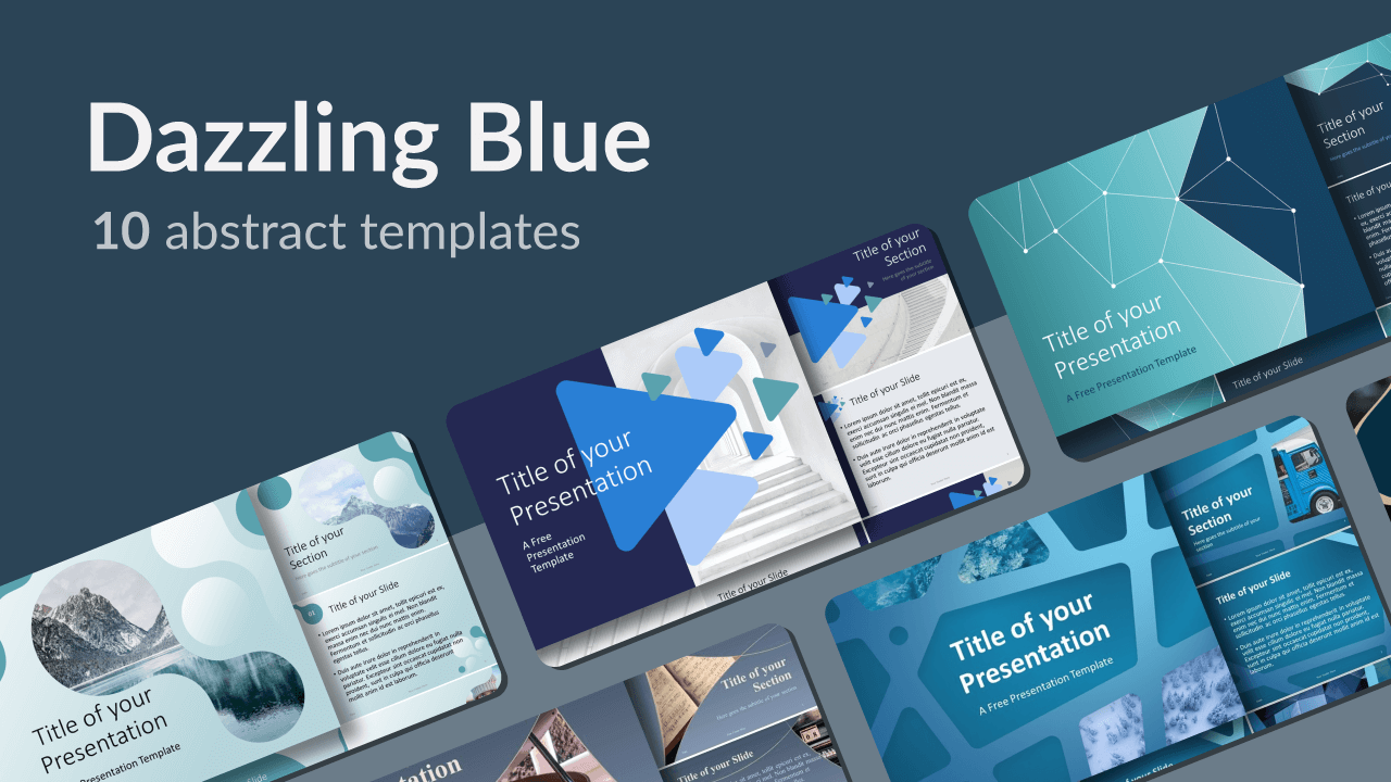 Dazzling Blue Abstract PowerPoint and Google Slides Templates