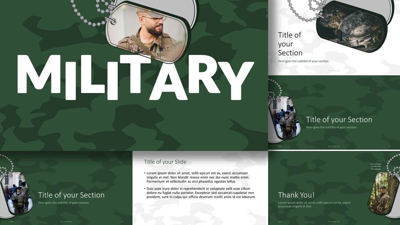 Free MILITARY Template for Google Slides and PowerPoint