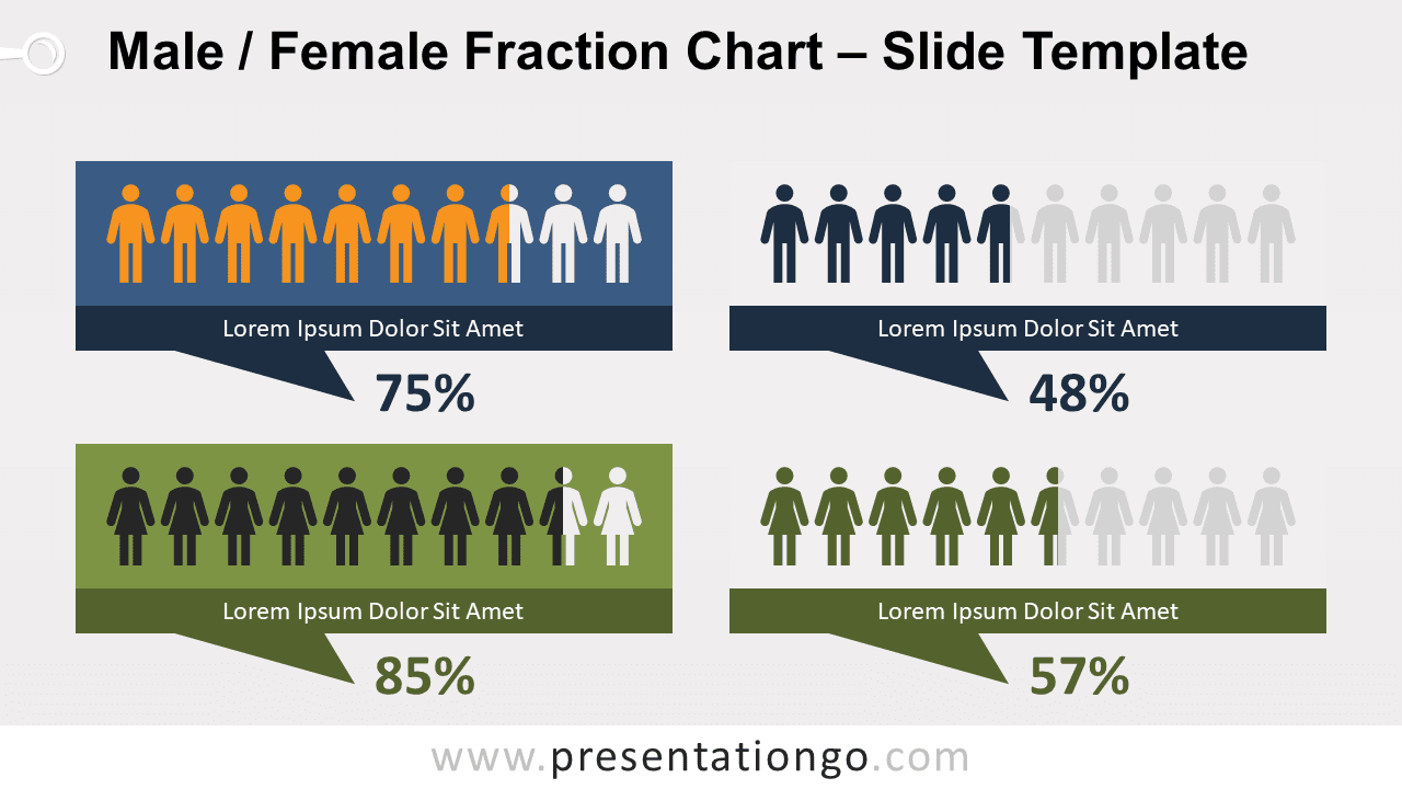 Free Male - Female Fraction for PowerPoint and Google Slides