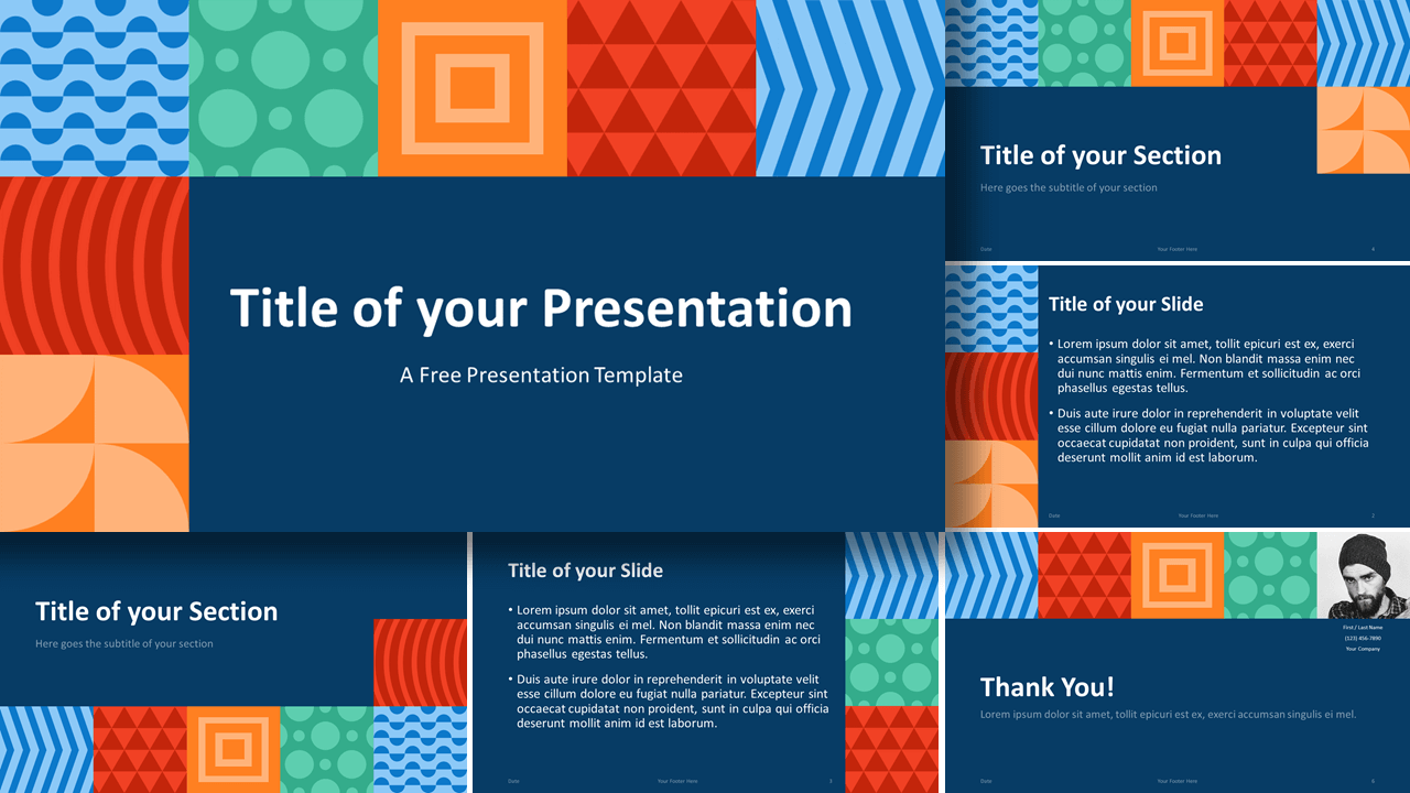 Free NEO GEOMETRIC Template for Google Slides and PowerPoint