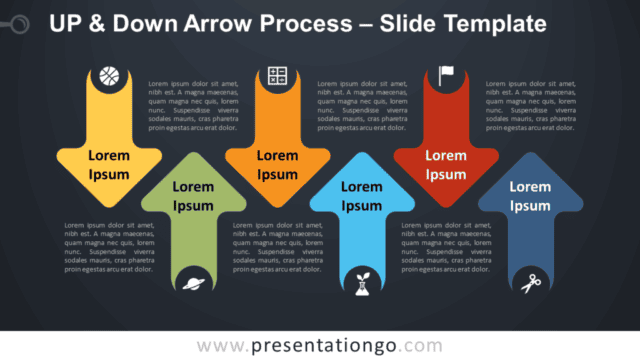 Up & Down Arrow Process Infographic for PowerPoint and Google Slides Free Up & Down Arrow Process Infographic for PowerPoint and Google Slides