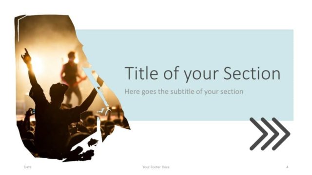 Concert Template for Google Slides – Section Slide #1 Free Concert Template for Google Slides – Section Slide (Variant 1)