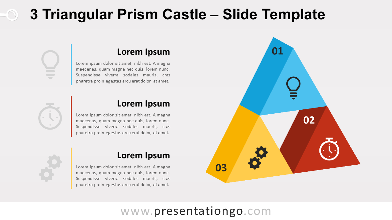 Free 3 Triangular Prism Castle for PowerPoint and Google Slides
