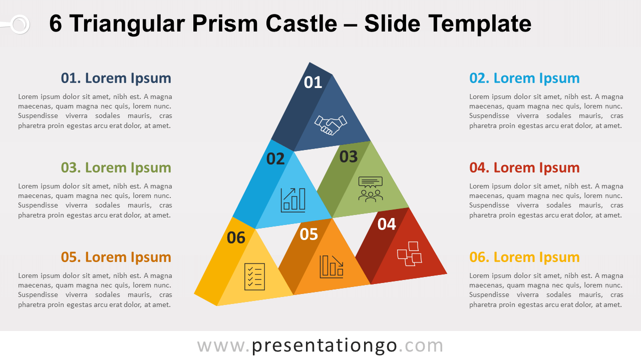 Free 6 Triangular Prism Castle for PowerPoint and Google Slides