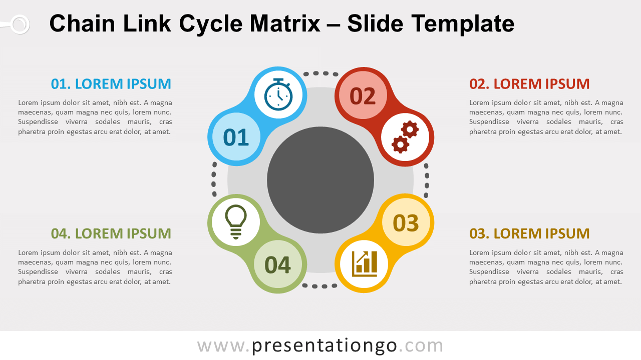 Free Chain Link Cycle Matrix for PowerPoint and Google Slides