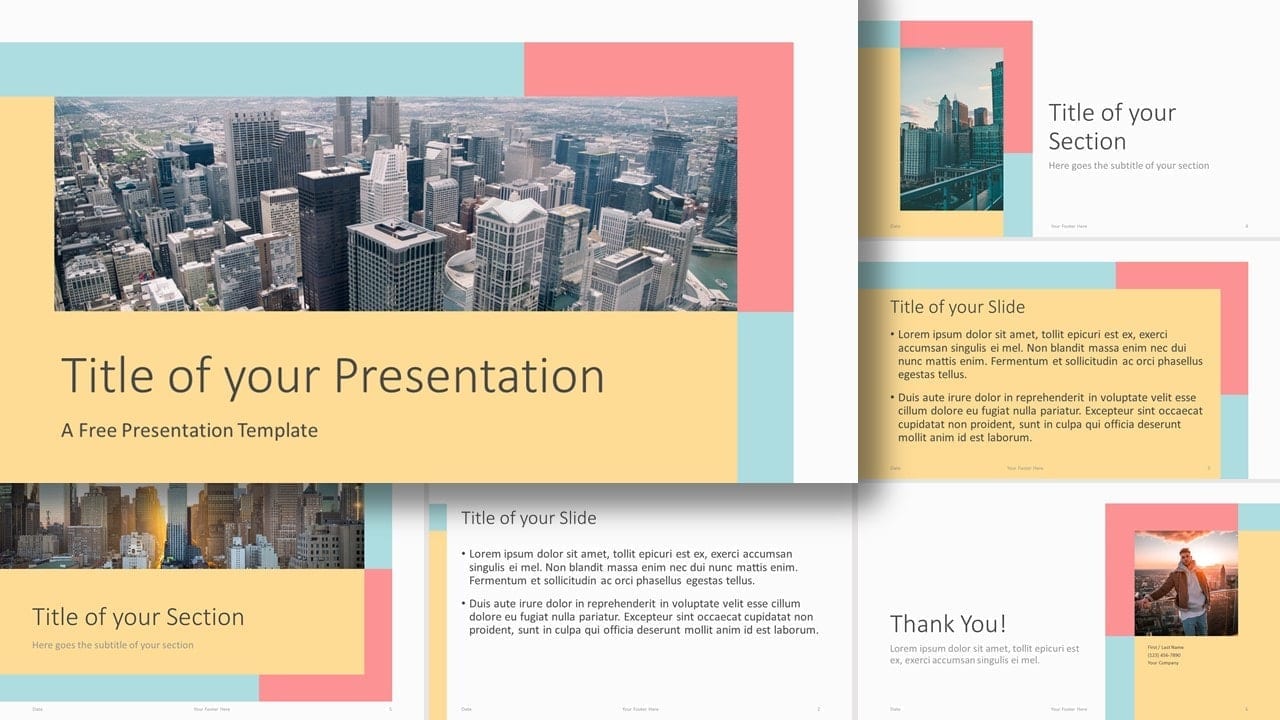 Free Framed Pastel Template for Google Slides and PowerPoint