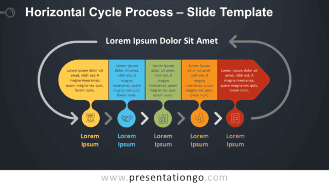 Free Horizontal Cycle Process Infographic for PowerPoint and Google Slides