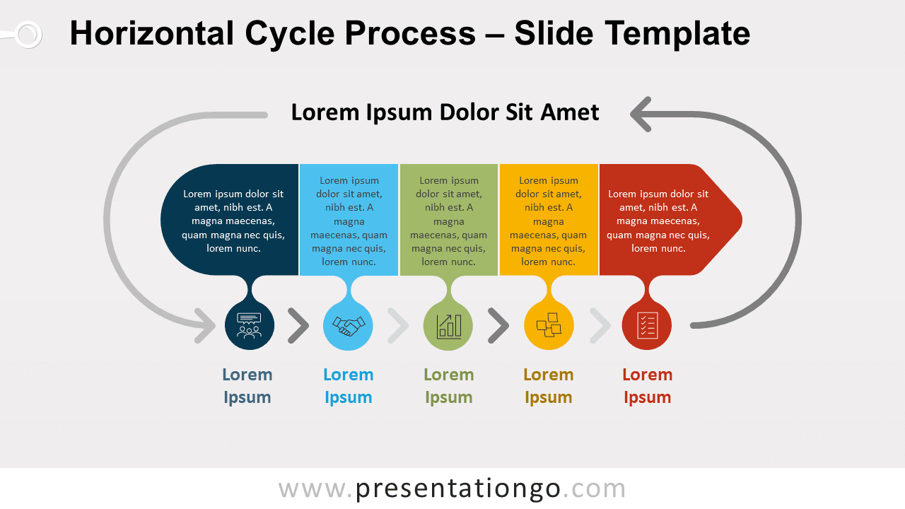 Free Horizontal Cycle Process for PowerPoint and Google Slides