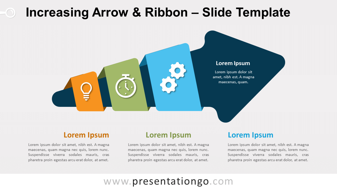Free Increasing Arrow & Ribbon for PowerPoint and Google Slides