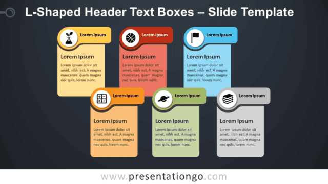 Free L-Shaped Header Text Boxes Infographic for PowerPoint and Google Slides
