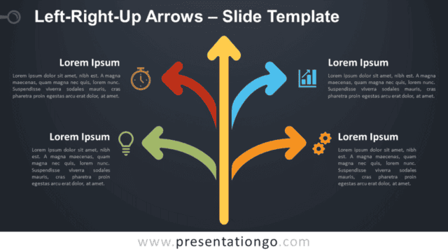 Left-Right-Up Arrows Diagram for PowerPoint and Google Slides Free Left-Right-Up Arrows Diagram for PowerPoint and Google Slides
