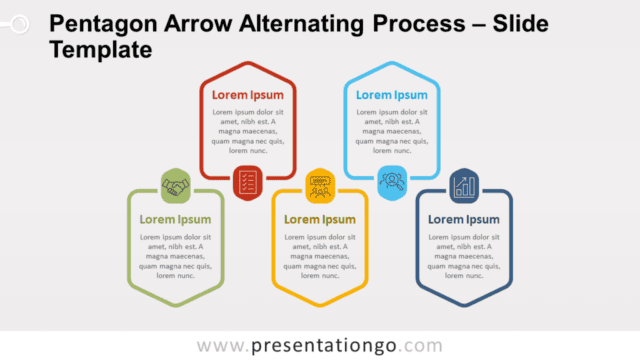 Pentagon Arrow Alternating Process for PowerPoint and Google Slides Free Pentagon Arrow Alternating Process for PowerPoint and Google Slides
