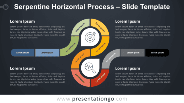 Serpentine Horizontal Process Infographic for PowerPoint and Google Slides Free Serpentine Horizontal Process Infographic for PowerPoint and Google Slides