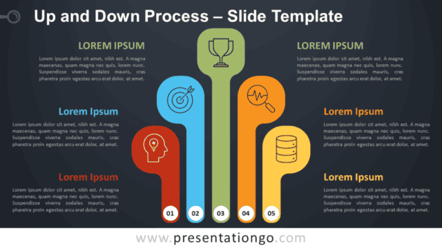 Up and Down Process Infographic for PowerPoint and Google Slides Free Up and Down Process Infographic for PowerPoint and Google Slides