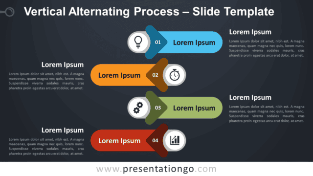 Free Vertical Alternating Process Infographic for PowerPoint and Google Slides
