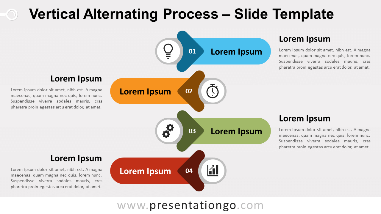 Free Vertical Alternating Process for PowerPoint and Google Slides