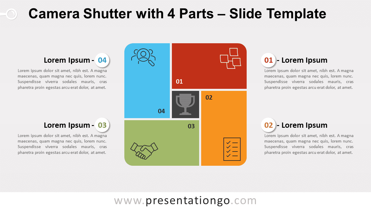 Free Camera Shutter with 4 Parts for PowerPoint and Google Slides