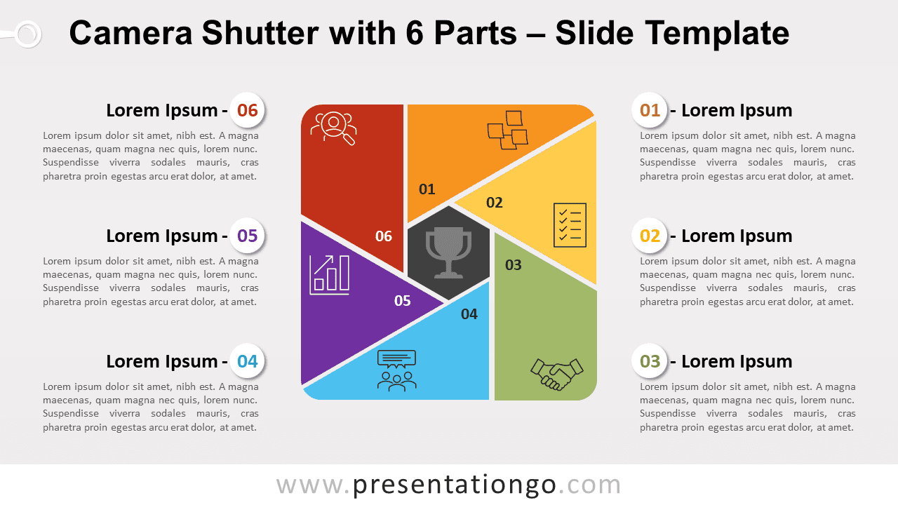 Free Camera Shutter with 6 Parts for PowerPoint and Google Slides