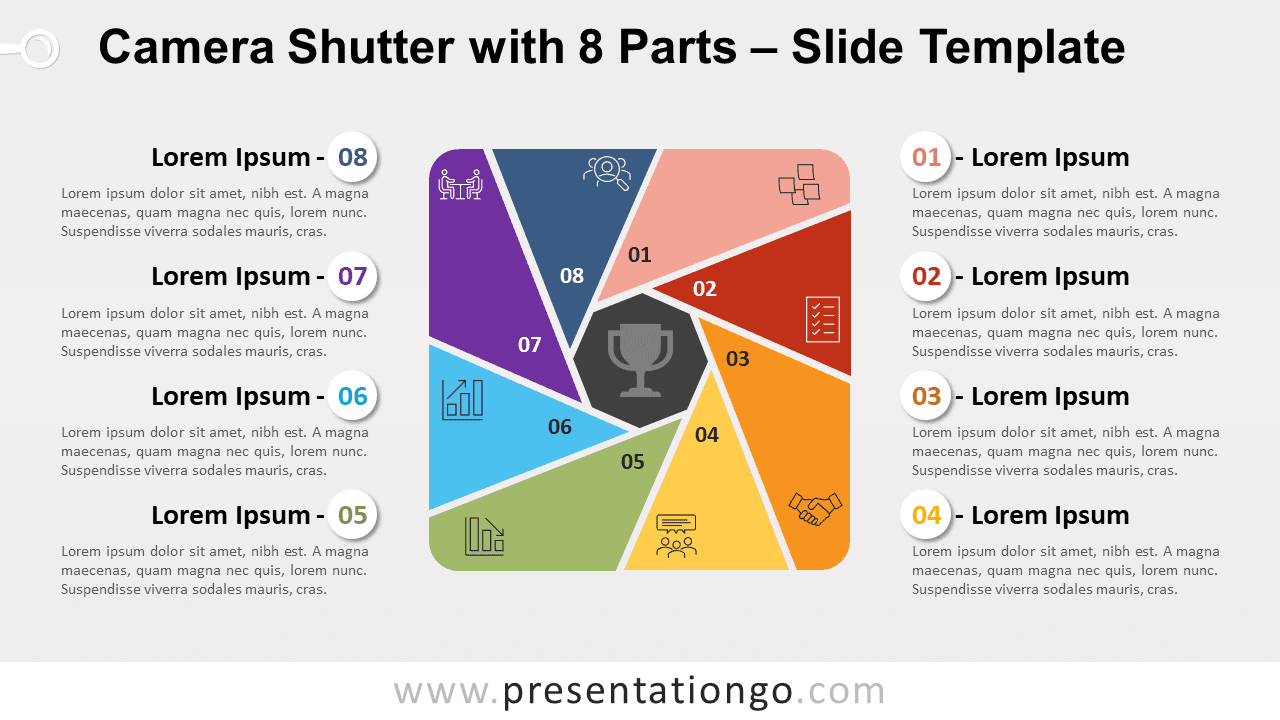 Free Camera Shutter with 8 Parts for PowerPoint and Google Slides