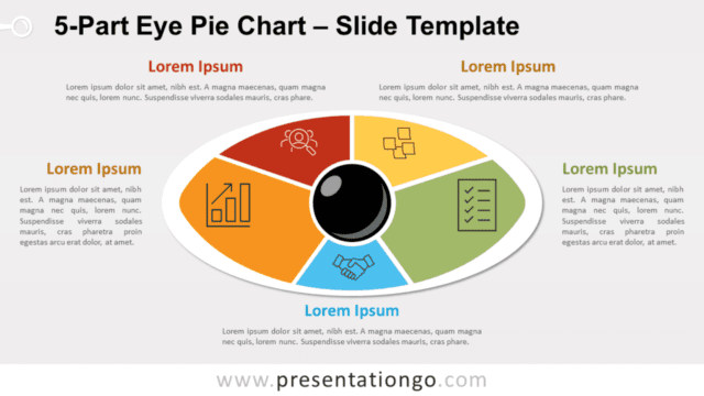 5-Part Eye Pie Chart PowerPoint and Google Slides