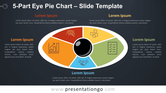 5-Part Eye Pie Chart PowerPoint and Google Slides Diagram