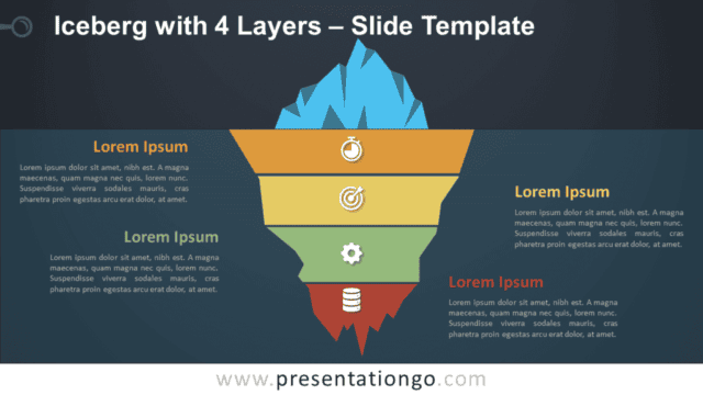 Iceberg with 4 Layers Graphics for PowerPoint and Google Slides Iceberg with 4 Layers Graphics for PowerPoint and Google Slides