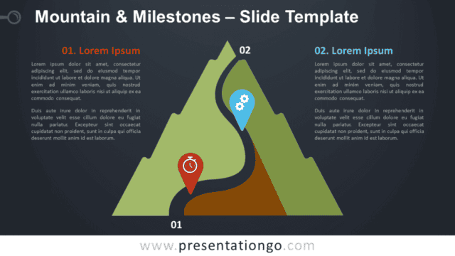 Mountain & Milestones Graphics for PowerPoint and Google Slides Mountain & Milestones Graphics for PowerPoint and Google Slides