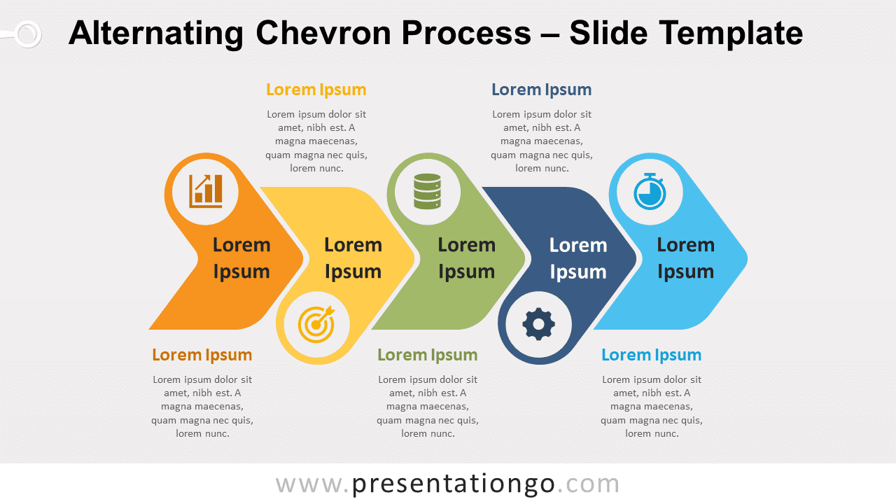 Free Alternating Chevron Process for PowerPoint and Google Slides