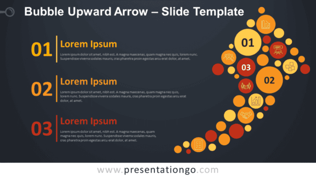 Free Bubble Upward Arrow Graphics for PowerPoint and Google Slides