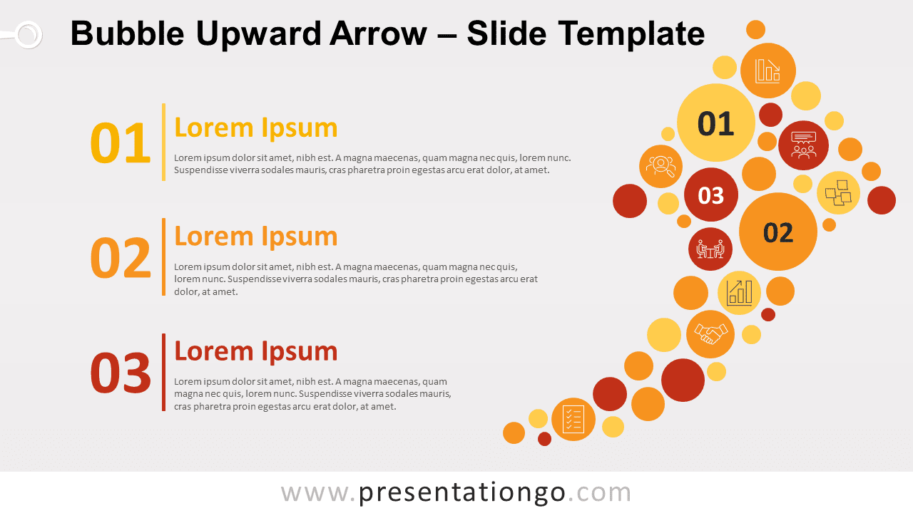 Free Bubble Upward Arrow for PowerPoint and Google Slides