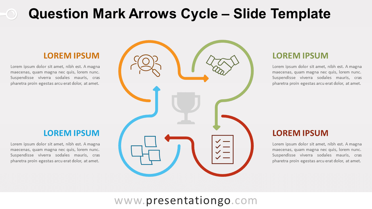 Free Question Mark Arrows Cycle for PowerPoint and Google Slides
