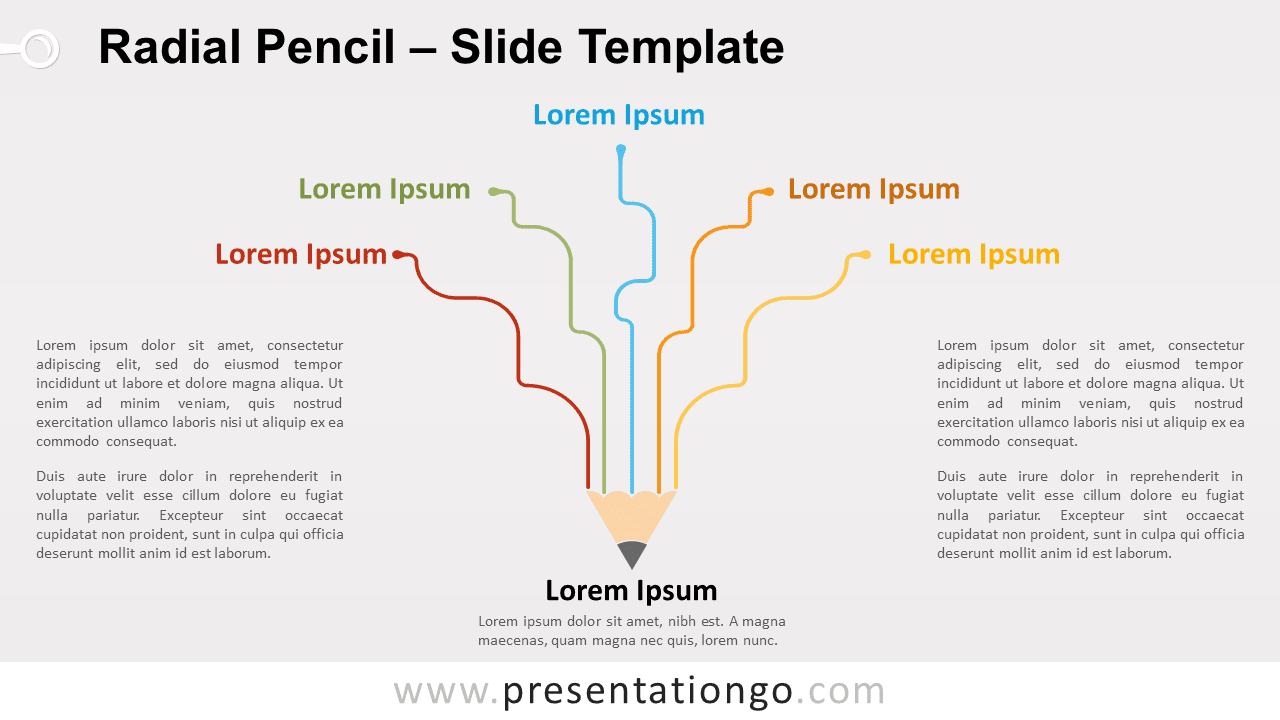 Free Radial Pencil for PowerPoint and Google Slides