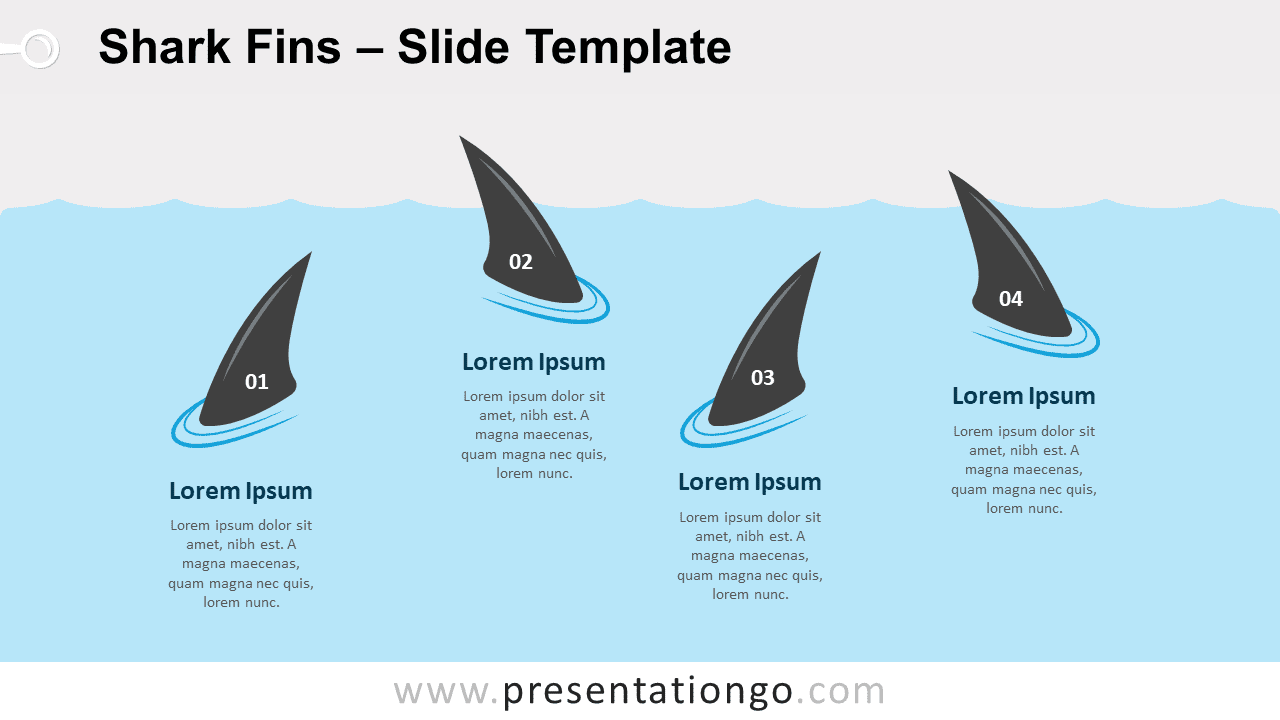 Free Shark Fins for PowerPoint and Google Slides