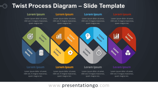 Twist Process Diagram Timeline for PowerPoint and Google Slides Free Twist Process Diagram Timeline for PowerPoint and Google Slides